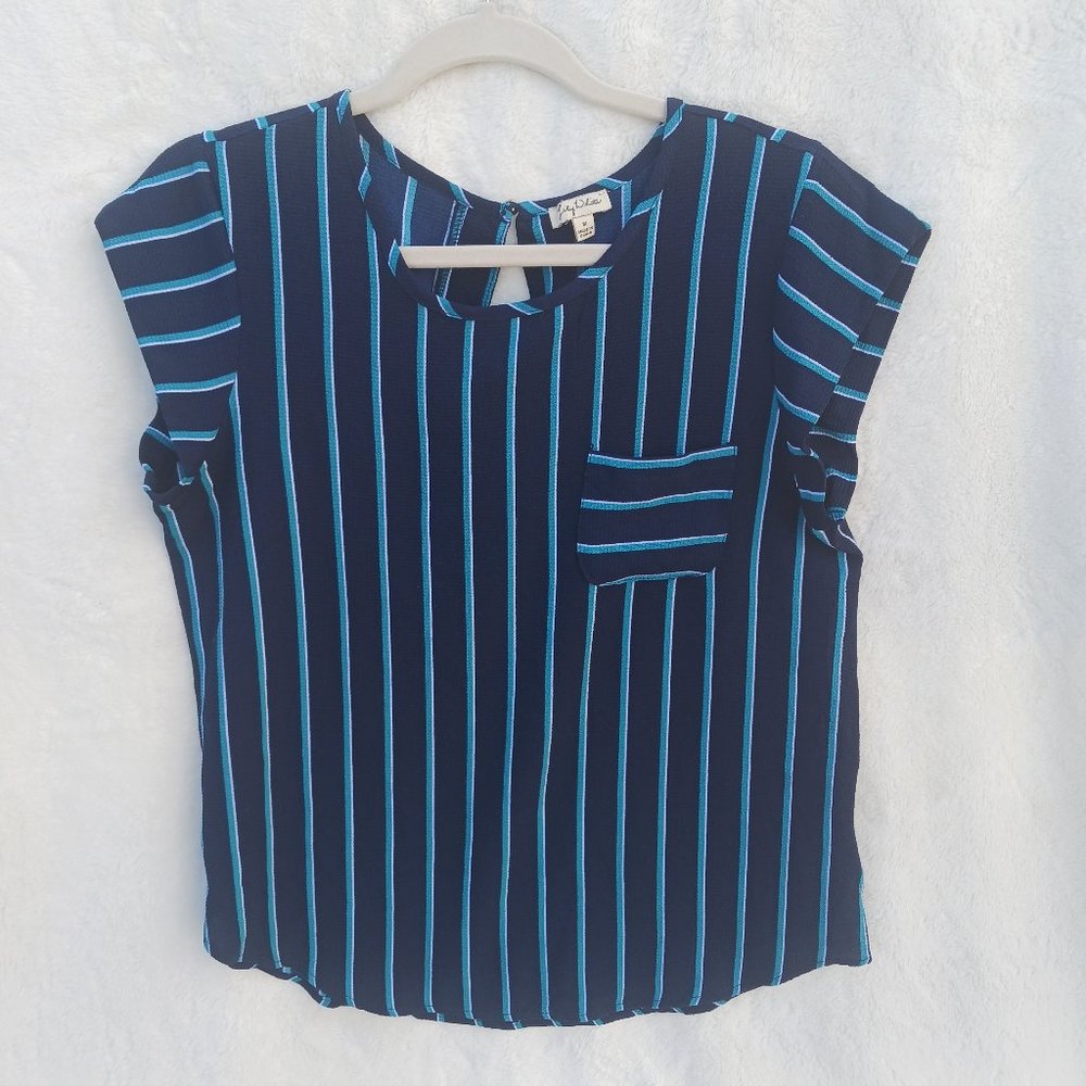 Lily White Multicolor Short Sleeve Top